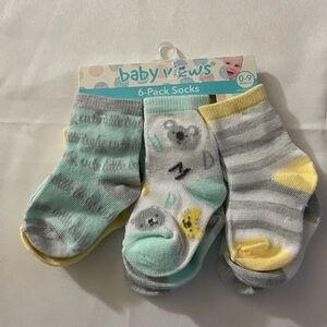 Baby Socks 6-Pack in Pastel Colors